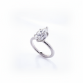 Pear Diamond Solitaire Engagement Ring in Platinum